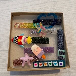 Glitter Hair Clip Set for Kids